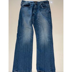 Outpost Makers Jeans Mens 32x32 Blue Original Straight Denim Stretch Mid Wash